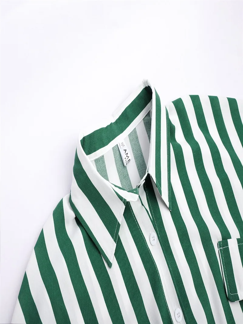 Женская футболка в полоску с длинным рукавом и отложным воротником|Футболки| |