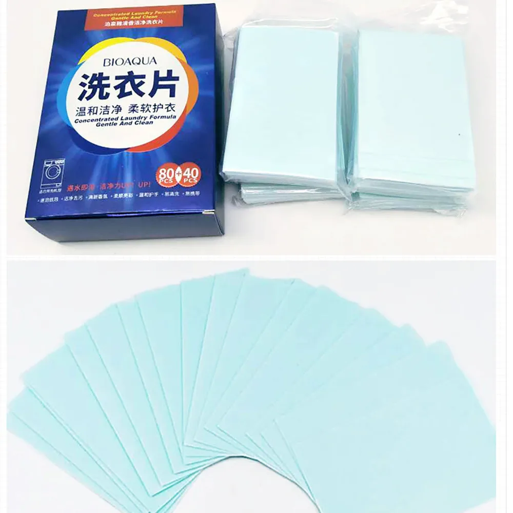 120 New Formula Laundry Detergent Sheet Nano Concentrated Washing Powder For Machine cleaner Cleaning product^35 | Дом и сад
