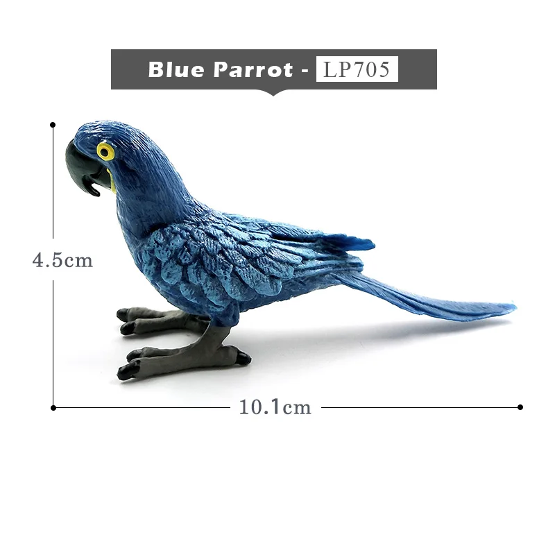 Blue Parrot Имитация индейки птица курица ферма ПВХ Модель Животного Фигурка домашний декор миниатюрное украшение для сада в виде Феи современные аксессуары - Цвет: Blue Parrot