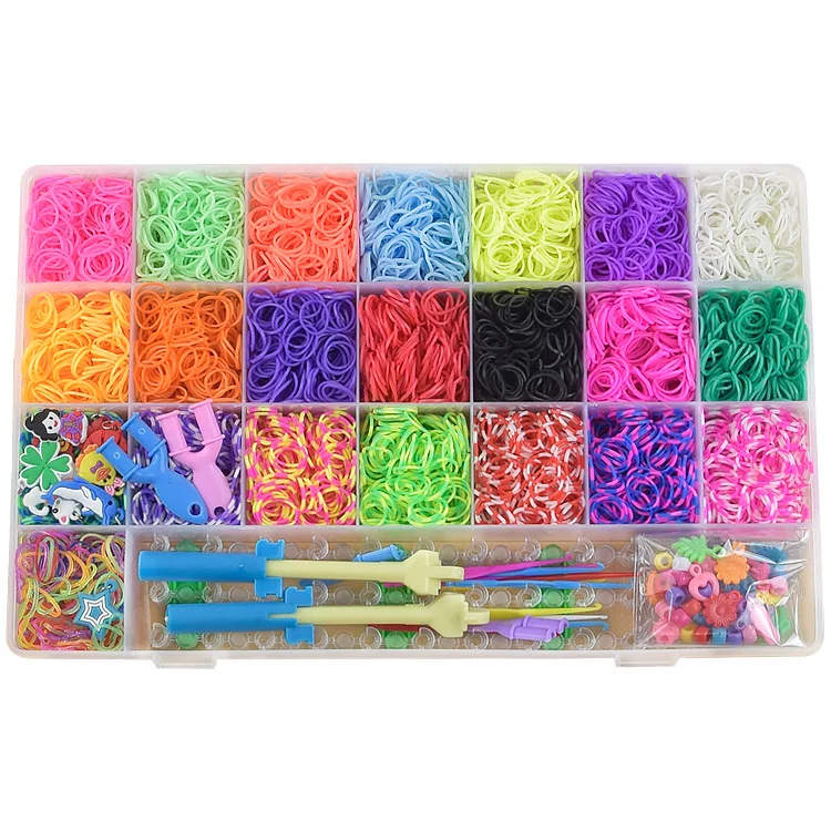 6800 штук радужные резиновые ленты тканая Одежда DIY игрушки ткацкий станок Ремесло