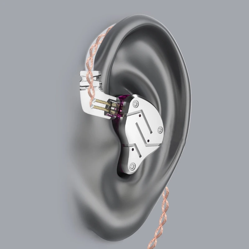 KZ ZSN 1BA + 1DD гибридные наушники для ушей HIFI DJ монитор бега спортивные гарнитура
