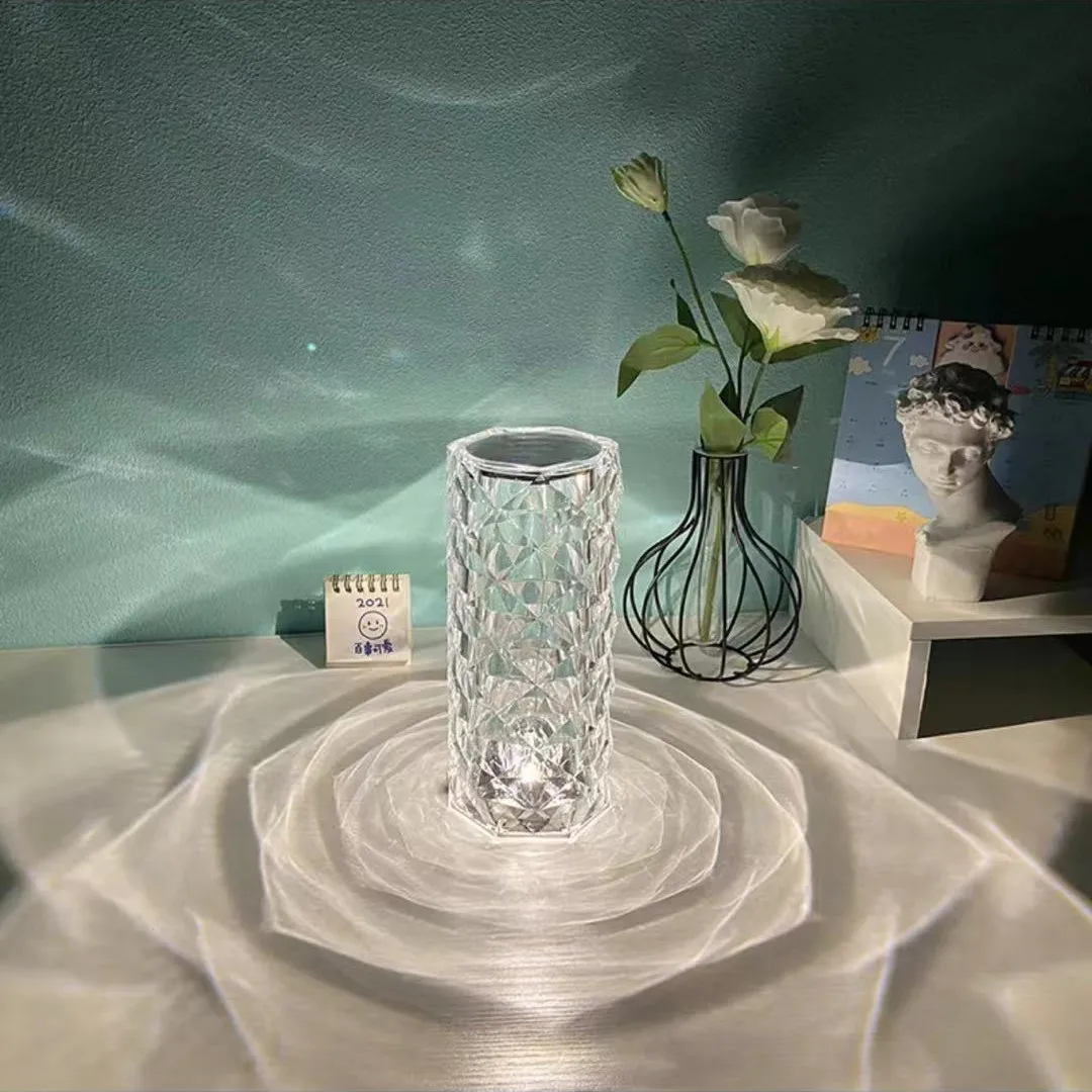 

3 Colors Diamond Table Lamp Acrylic Decoration Light For Bar Bedroom Bedside Coffee Crystal LED Desk Lamps Gift LED Night Lights