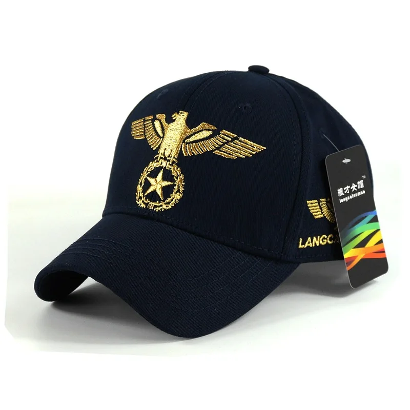 Dark Blue Gold Фабричная в настоящее время Доступна Весна и осень хлопок Duckbill шляпа, бейсбольная кепка мужские шляпы корейский Стиль Настраиваемый - Цвет: Dark Blue Gold