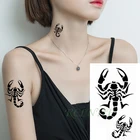 Водостойкая временная татуировка, наклейка, Скорпион, птица, маленький тату флэш-тату, искусственная татуировка, руки для рук, мужчин, женщин, мужчин, детей