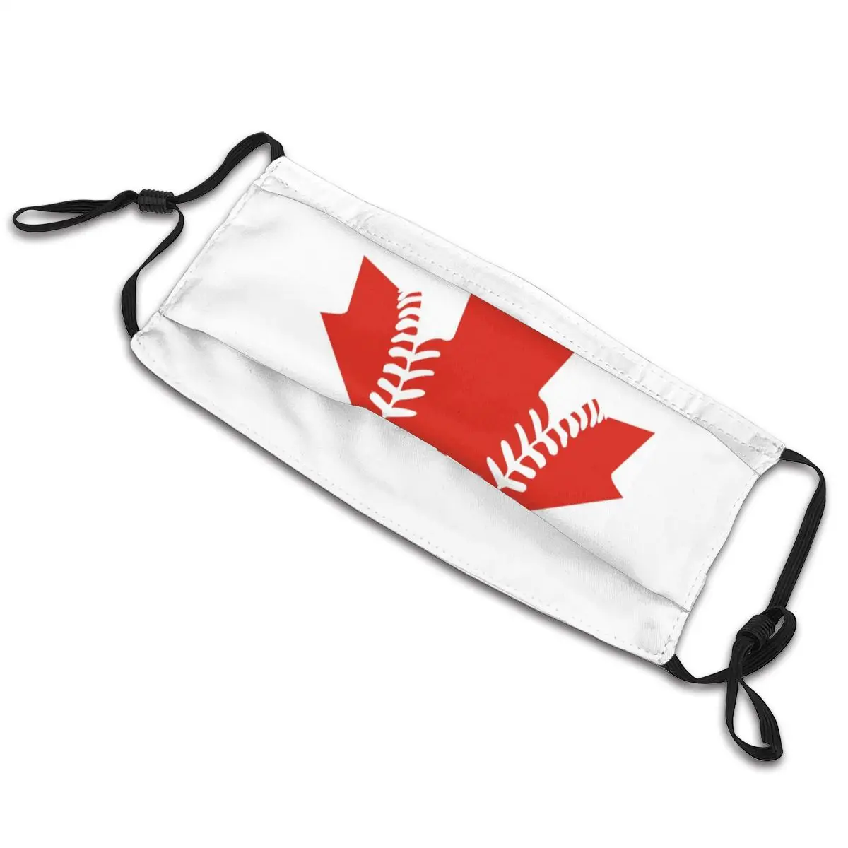 Многоразовая маска для лица с принтом кленовых листьев бейсбольная флагом