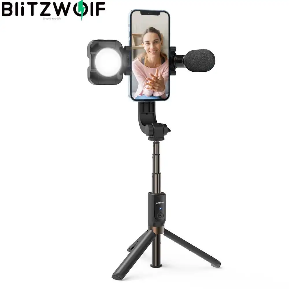 

Штатив-селфи-палка BlitzWolf, bluetooth, с микрофоном