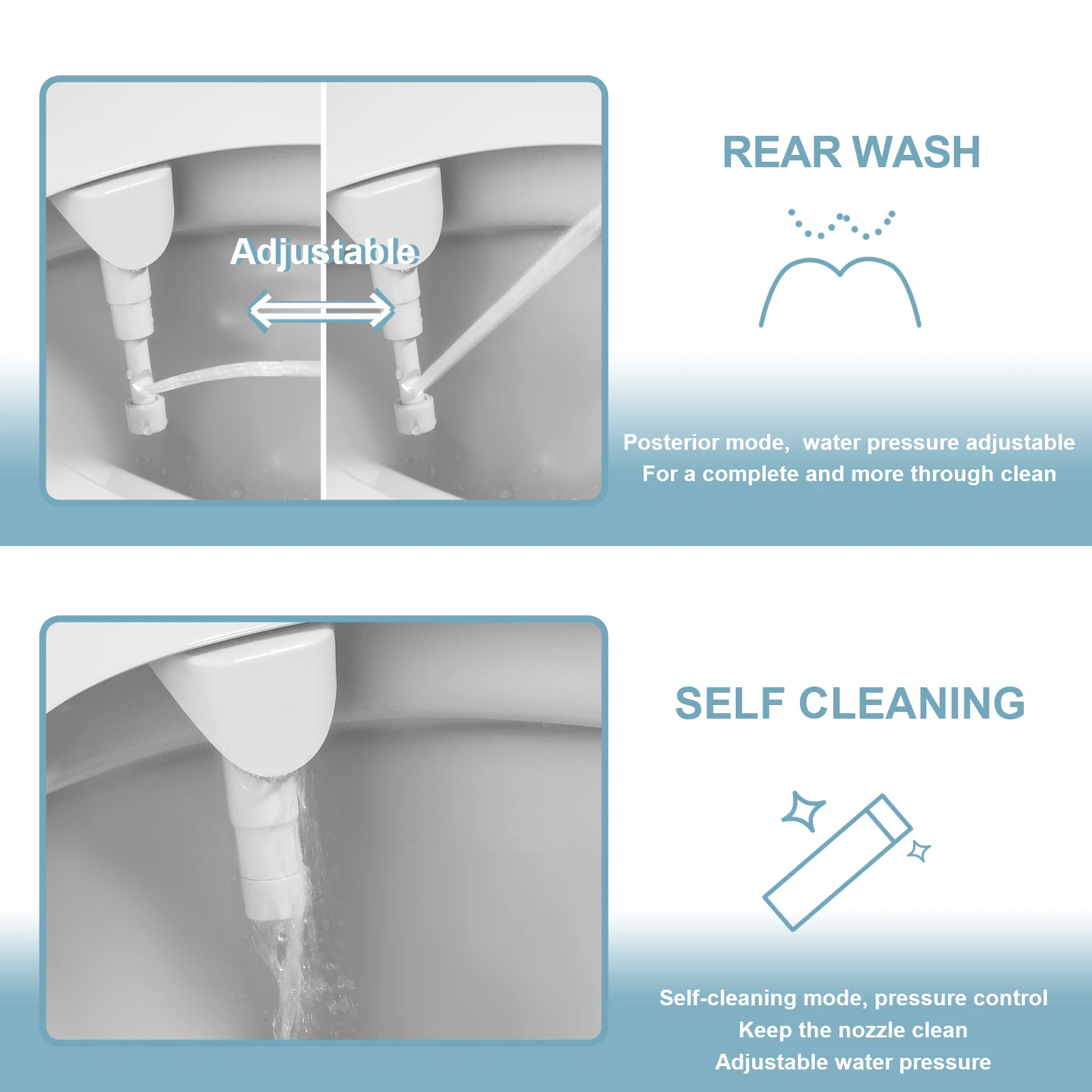 samodra toilet bidet seat attachment bidet sprayer for bathroom ultra slim self cleaning non electric anal cleaner toilet shower free global shipping