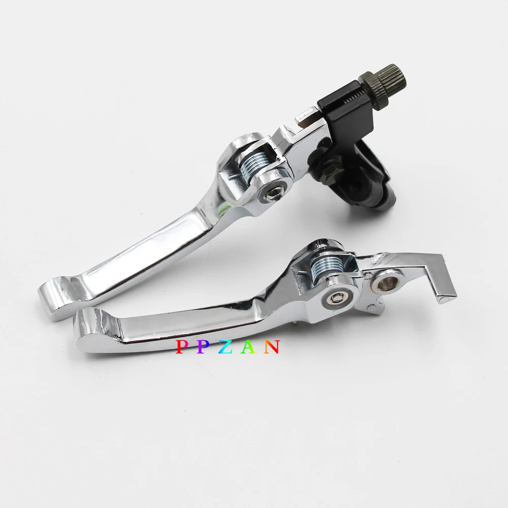 Сцепление складное серебристое двойного сложения с ручкой тормоза для