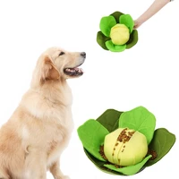 pet cat dog food smell ball cabbage shaped funny interactive plush toys increases iq training release stress toy