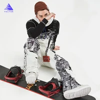 extra thick men women ski pants straight full overalls winter warm windproof waterproof outdoor sports snowboard snowmobile