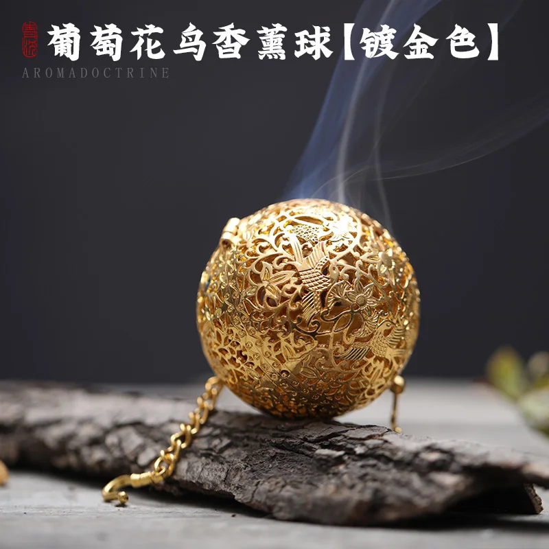 

Gold Incense Burner with Chains Moke Small Wax Warmer Scent Incense Burner Holder Quemador De Incienso Incense Burners BG50IB