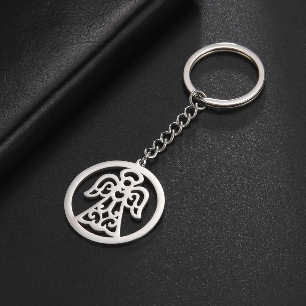 

COOLTIME Angle of Heart Pendant Key Chain for Men Women Stainless Steel keychain for car keys 2023 Trendy Jewlery Wholesale