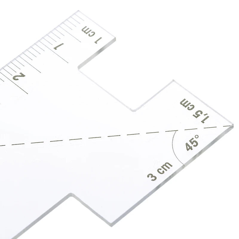 Пластиковая прозрачная линейка с французскими кривыми шлипами швейные