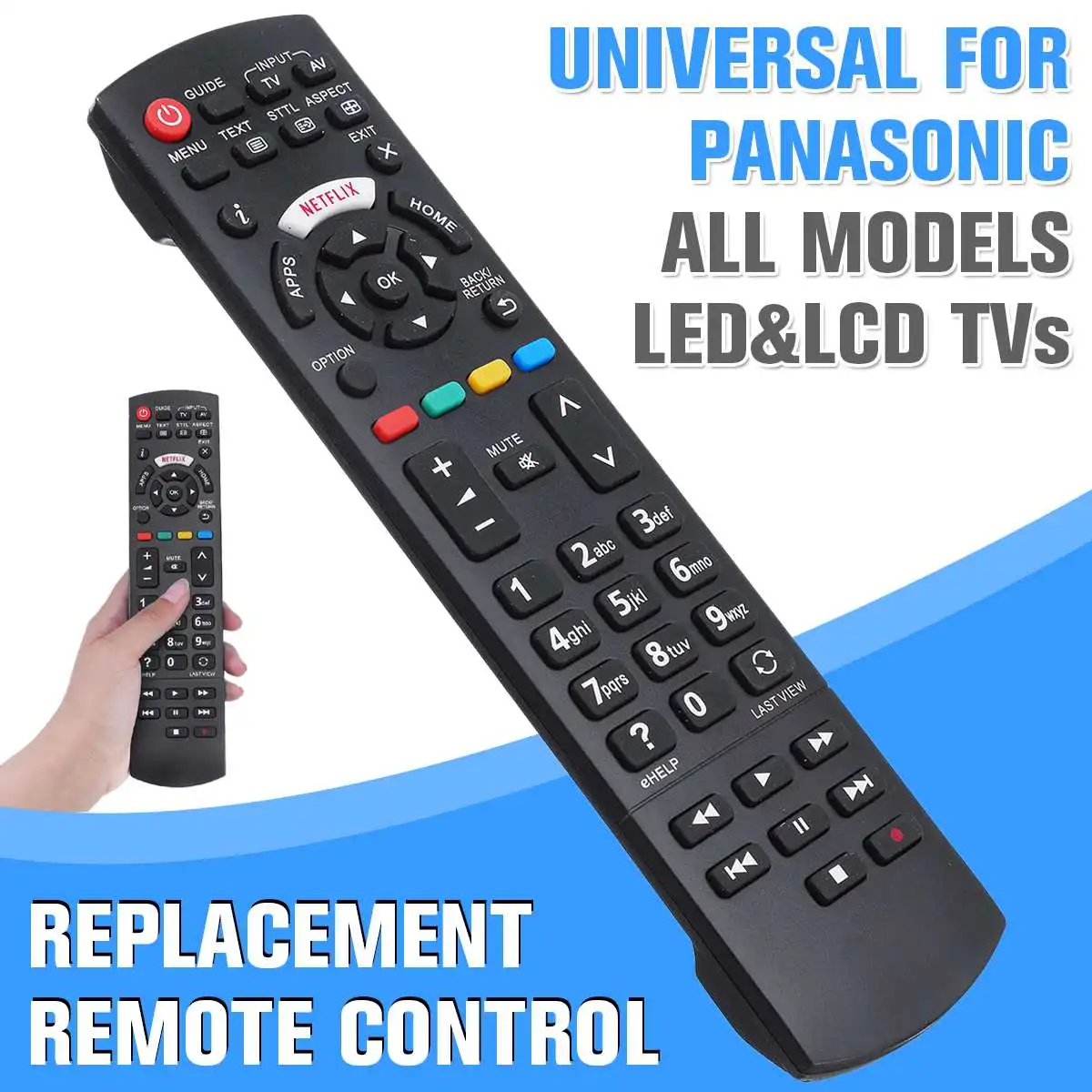 

Universal TV Remote Control for LCD / LED / HDTV remote controller for Panasonic TV N2QAYB000572 N2QAYB000487 EUR76280