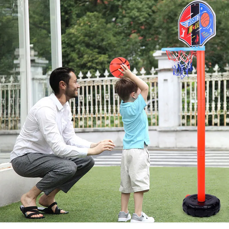 

Children Basketball Playing Set Adjustable Basket Outdoor Sports Basketball Goal Toy Indoor Interaction Boy Kids Yard Game Toys