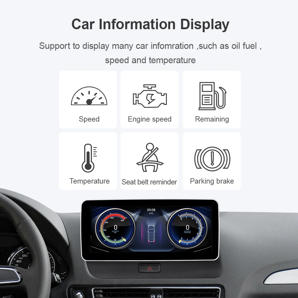 구매 아우디 Q5 10.0-2009 용 안드로이드 2017 차량용 멀티미디어 플레이어, 오토라디오 내비게이션 10.25 '스크린 헤드 유닛 무선 카플레이 LTE 4G GPS