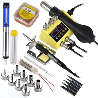 jcd 2 in 1 750w soldering station lcd digital display welding rework station for cell phone bga smd ic repair solder tools 8898