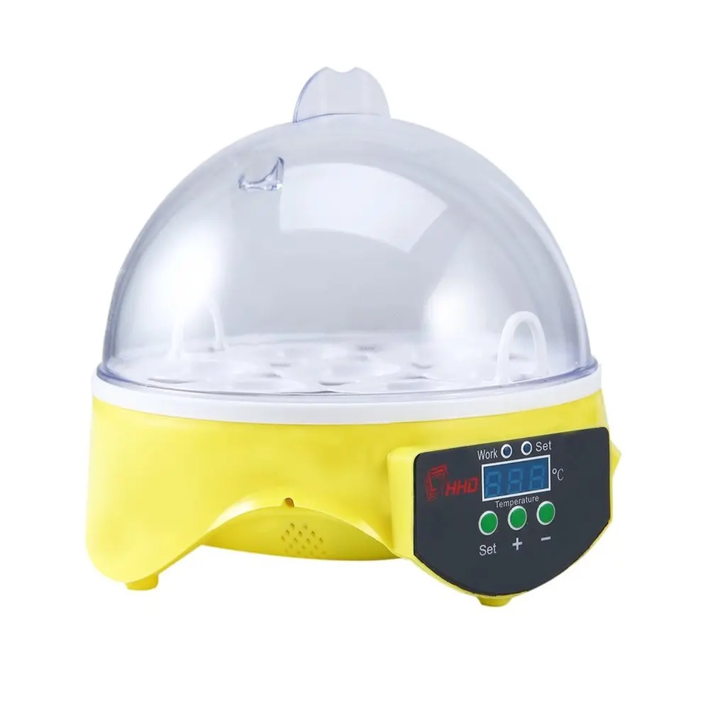 

EU/US Plug 7 Eggs Mini Incubator Automatic Digital Temperature Hatchery Chicken Duck Bird Pigeon Poultry Incubator Brooder