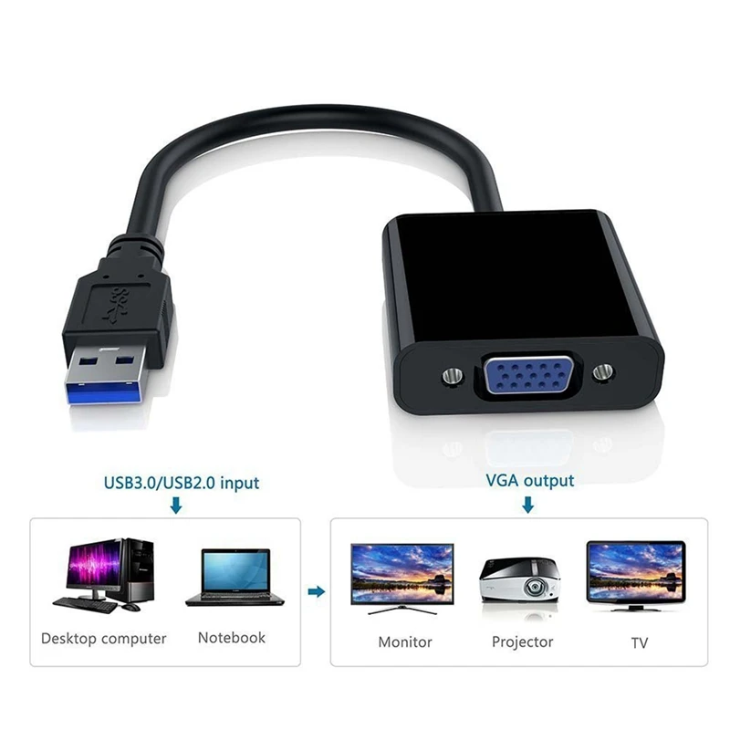 Премиум USB 3 0 в VGA адаптер конвертер Full HD внешняя видеокарта мульти монитор