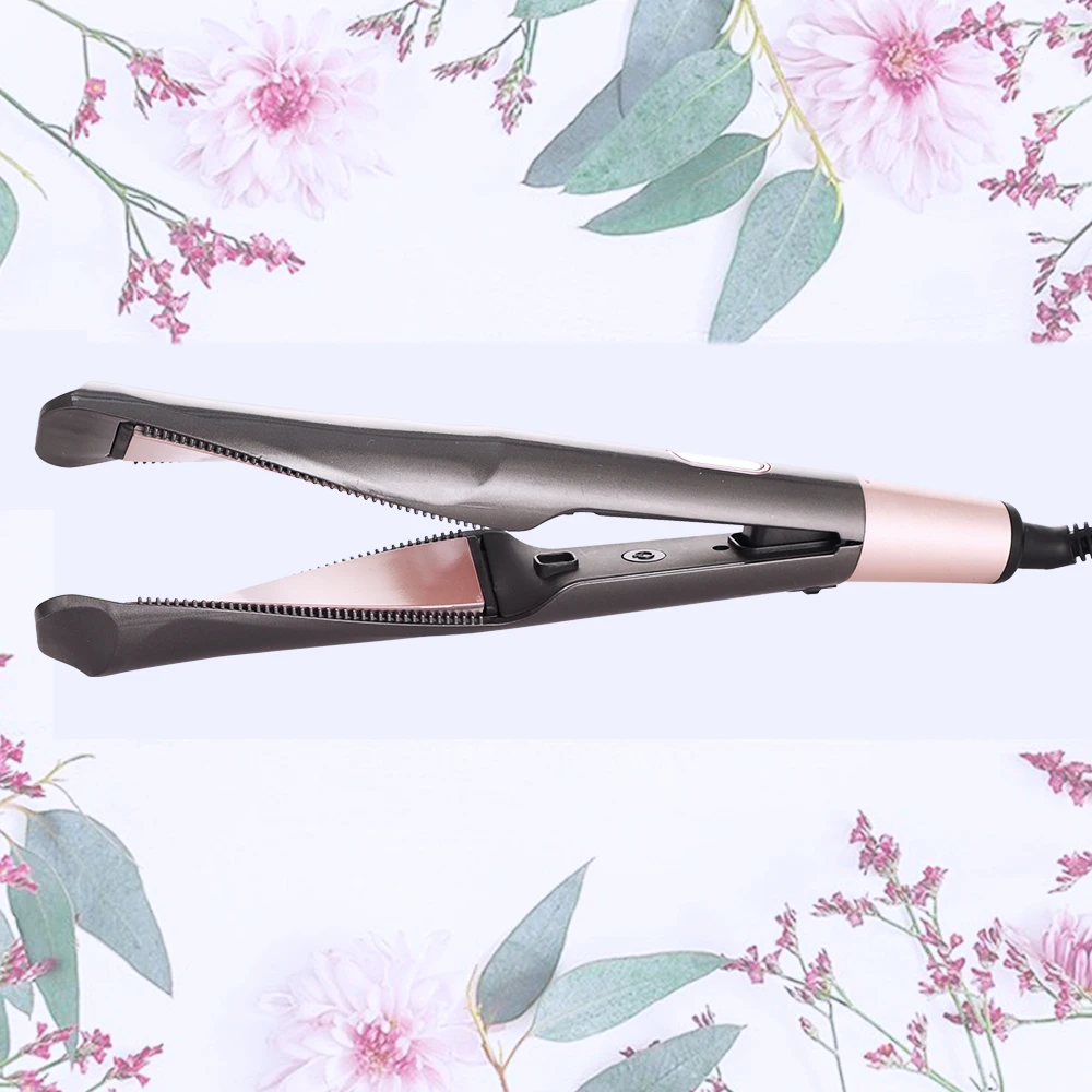 

Professional Hair Straightener-2 in 1 Curling Iron Tourmaline Ceramic Twisted Flat Iron with LCD Display & Adjustable Temp,Suita
