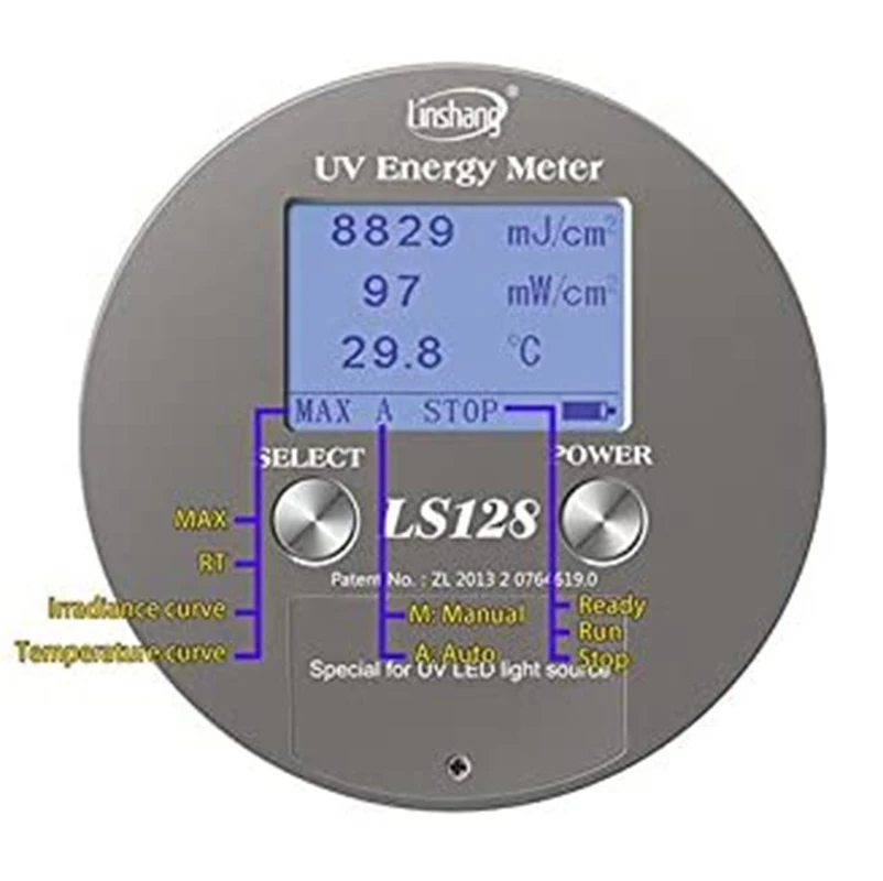 LS128 портативный цифровой UV умный измеритель энергии для измерения Температура