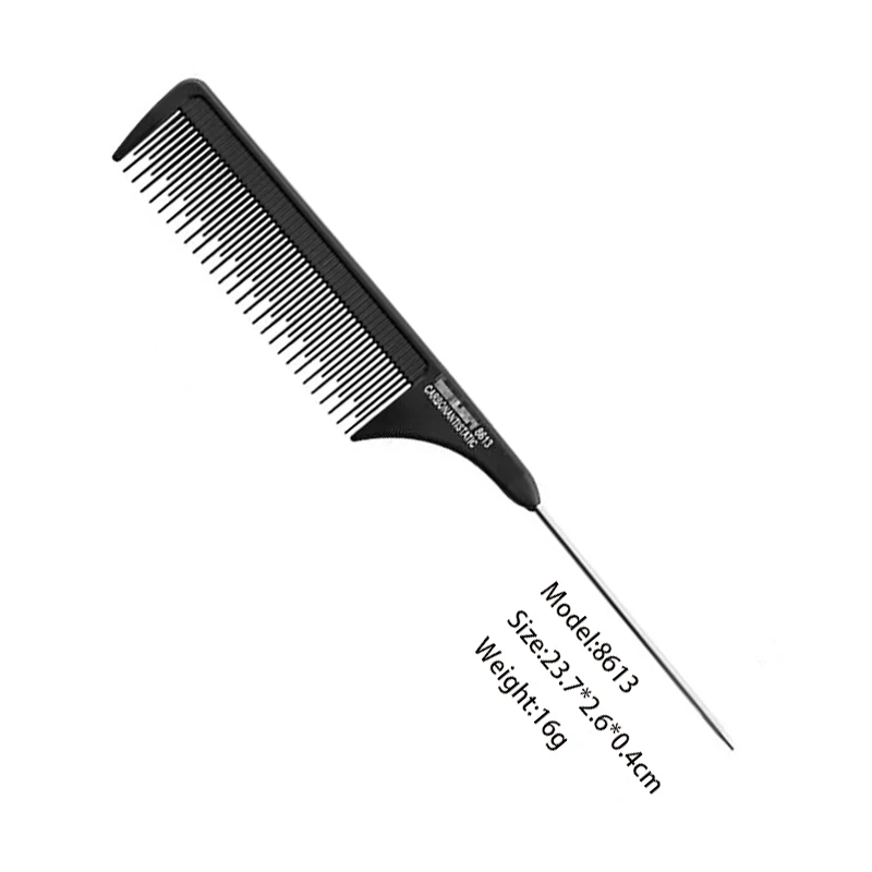 

1Pc Metal Pin Tail Combs Hairdressers Barbers Black Tail Comb Rat For Styling Hairdressing
