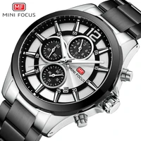 mini focus fashion mens watches top brand luxury quartz wristwatch steel strap multifunction chronograph sports watch men clock