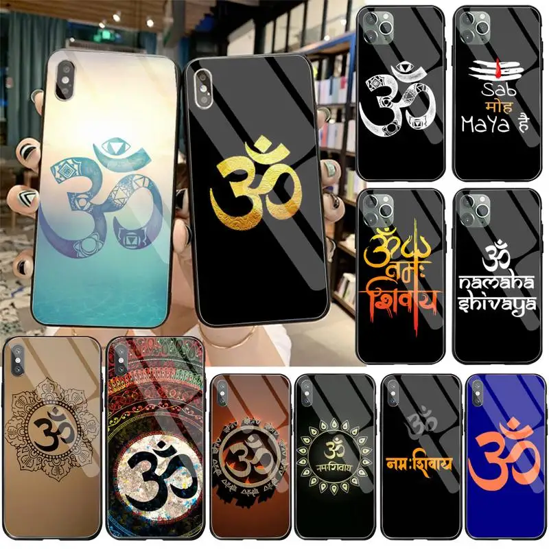 Чехол Aum Om Ohm для телефона в буддистском стиле закаленное стекло iPhone 11 Pro XR XS MAX 8X7 6S 6