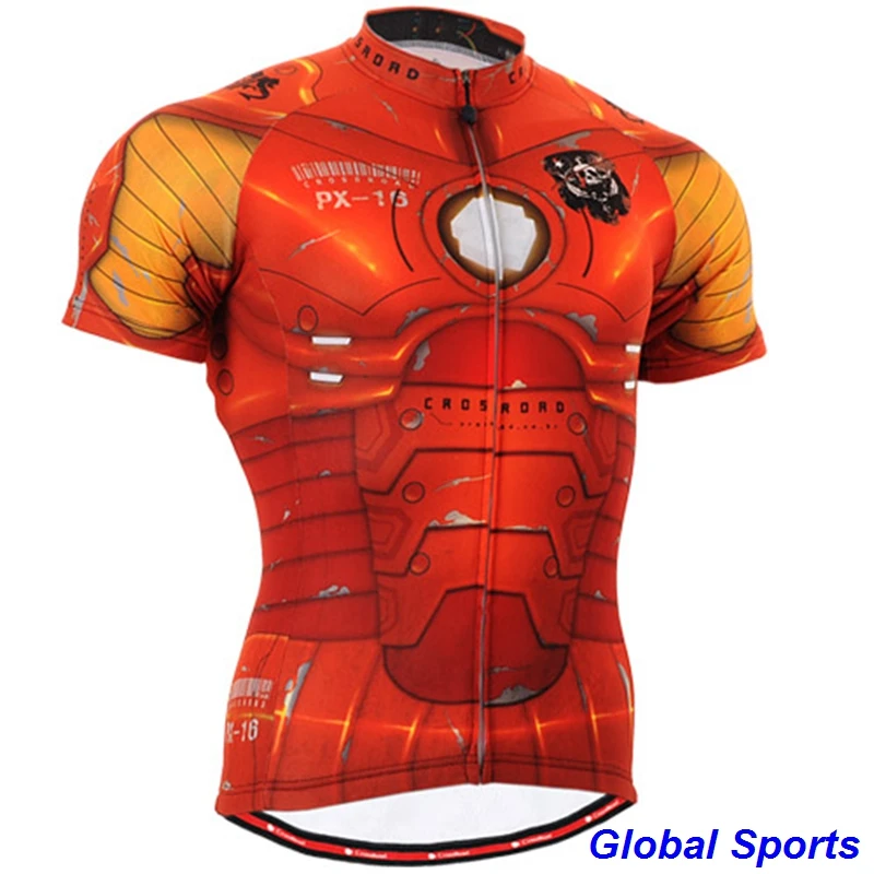 Велосипедные рубашки от бренда Team Ironman велосипедные модная короткая одежда spideman