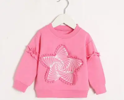 Толстовки с цветочным принтом для девочек хлопковая стеганая Толстовка футболка