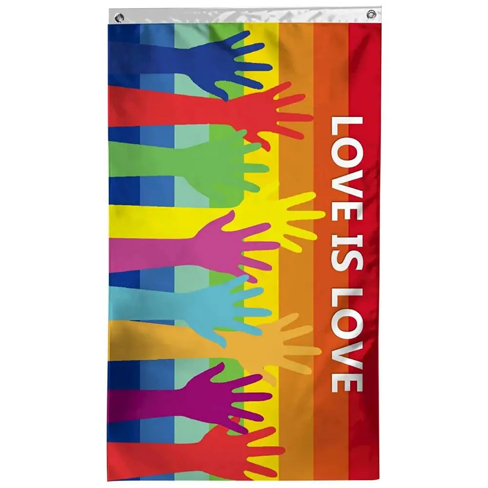 3x5 футов 2 люверса креативный Радужный Флаг ЛГБТ флаг мира прогрессивное гордость