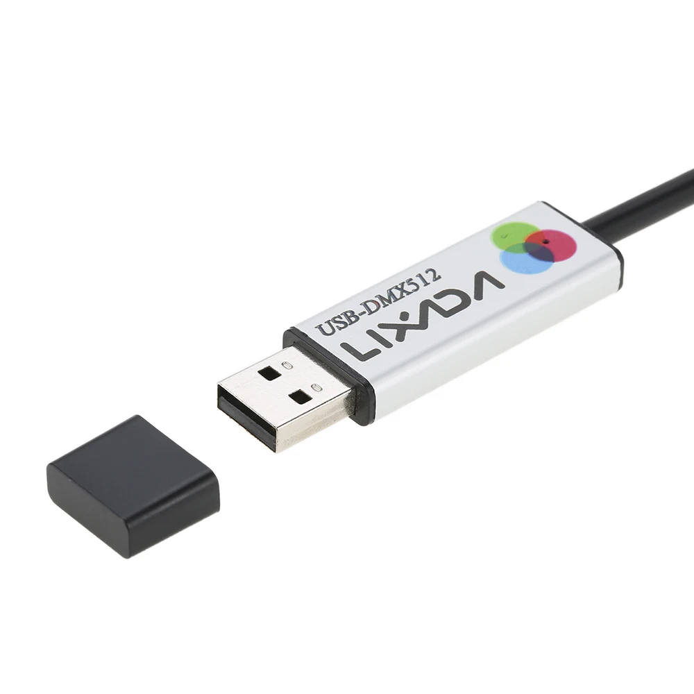 Lixada USB для DMX Интерфейс адаптер кабель 106 см Длина сценический светильник ПК DMX512