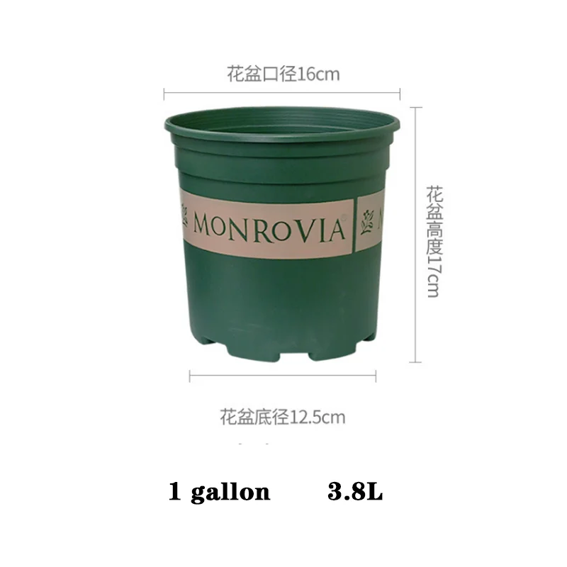 

1 Gallon Plastic Garden Pots Yangbaga Durable Nursery Pot,Garden Flower Pots Container Nursery Pot with pallets