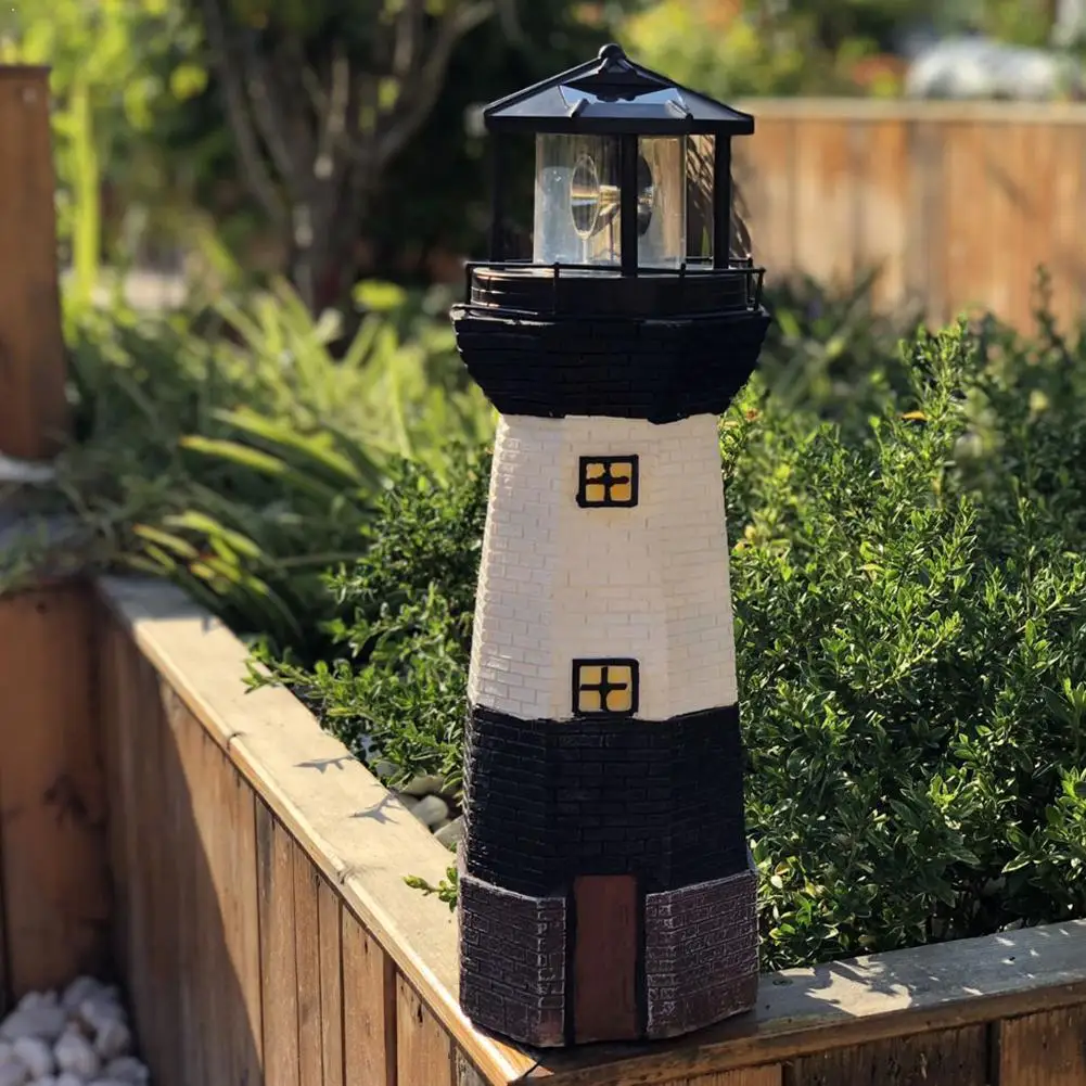 

1x Lighthouse Lamp Solar Powered Decorative Light For Yard Path Lawn Decoration Patio Garden D7L3