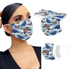 10 шт., одноразовые маски с принтом бабочек для взрослых