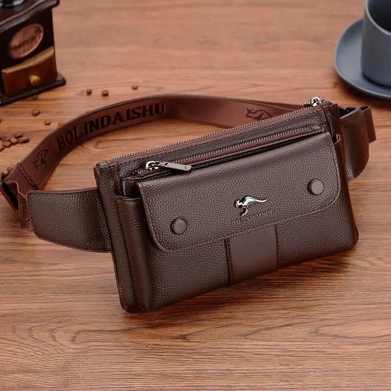 

Повседневная мужская сумка из воловьей кожи, нагрудной мессенджер, модный спортивный мужской рюкзак