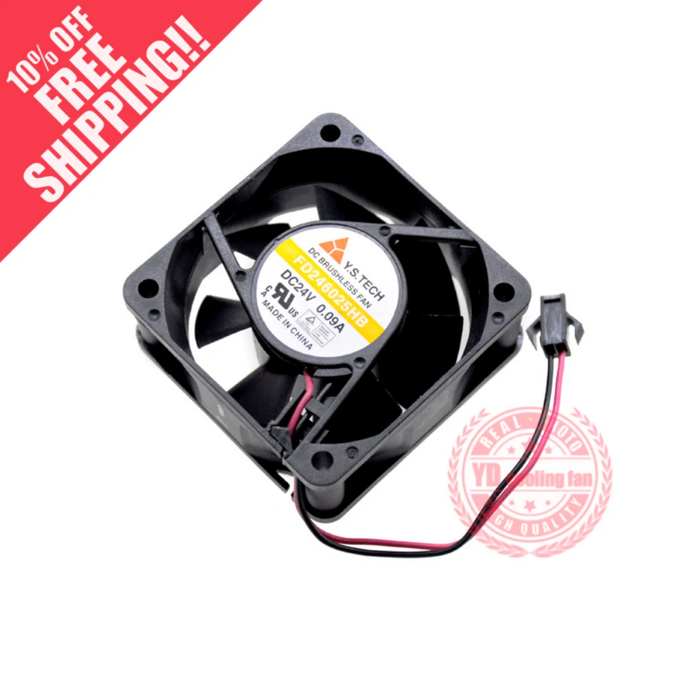 Новый вентилятор для преобразователя частоты Y.S.TECH FD246025HB 24 В 0.09A 6025 6 см |