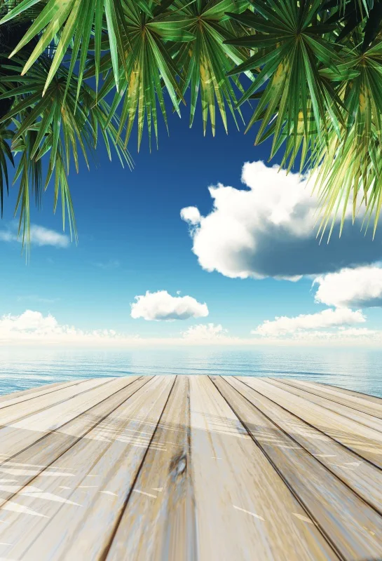 Laeacco летние каникулы тропический туда и обратно деревянный Порты разъёмы мост