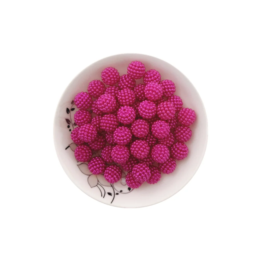 

Bayberry Ball Double Hole Imitation Pearl Straight Hole Loose Beads Clothing Home Decoration Accessories Handmade Material 12mm