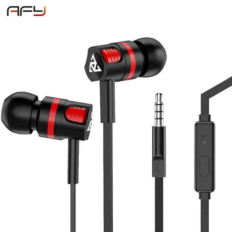 AFY наушники в ухо Удобная супер бас гарнитура на Iphone Xiaomi Huawei Samsung Android анти шум