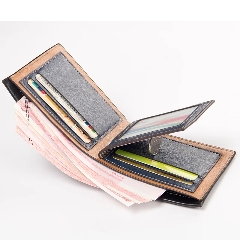 

New wallet casual men's short embossed wallet horizontal creative thin wallet multifunctional card bag coin purse Christmas gift