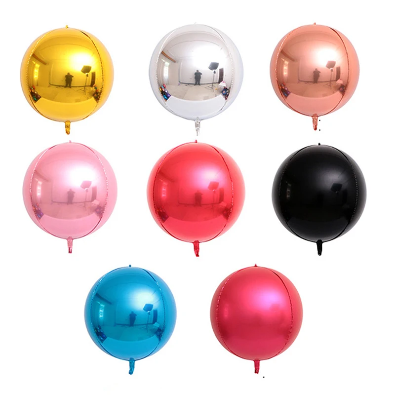 Круглые металлические шары из алюминиевой фольги rsoe 5 шт./лот 22 дюйма 4D украшение
