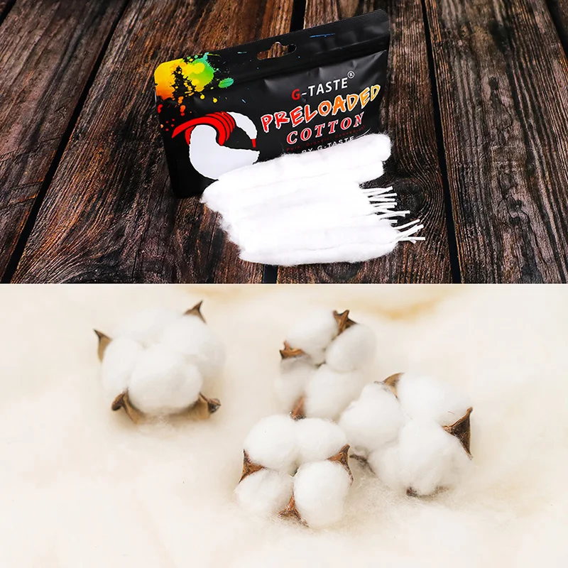 Электронная сигарета Vape хлопок G TASTE предварительно загруженный cootton и 4 шт полоса