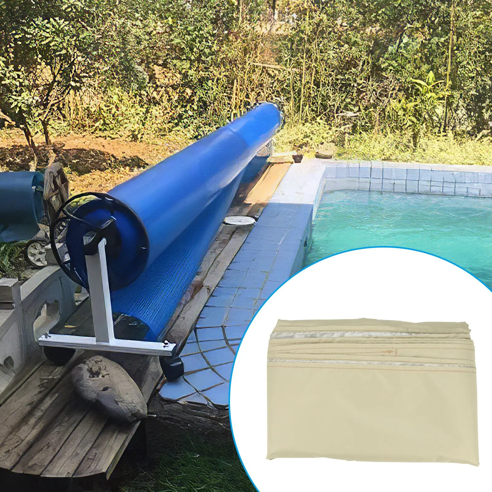 

Pool Roll Cover Open Air Swimming Pool Roll Cover Waterproof Protector For Outdoor Heavy Duty Outdoor Garden Pool Roll Cover