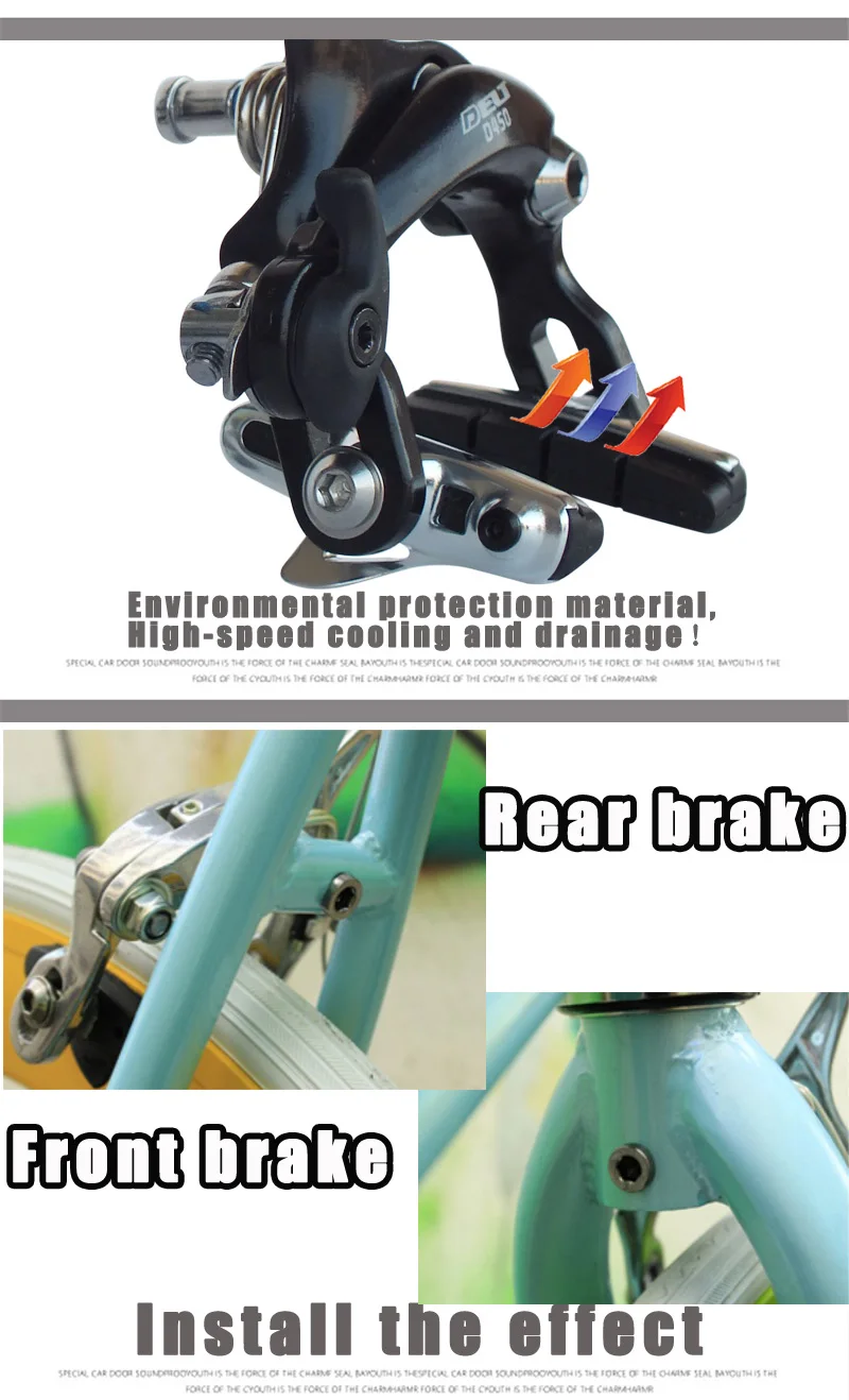 Сверхлегкое фиксированное зубчатое колесо для велосипеда дорожного c тормоз C