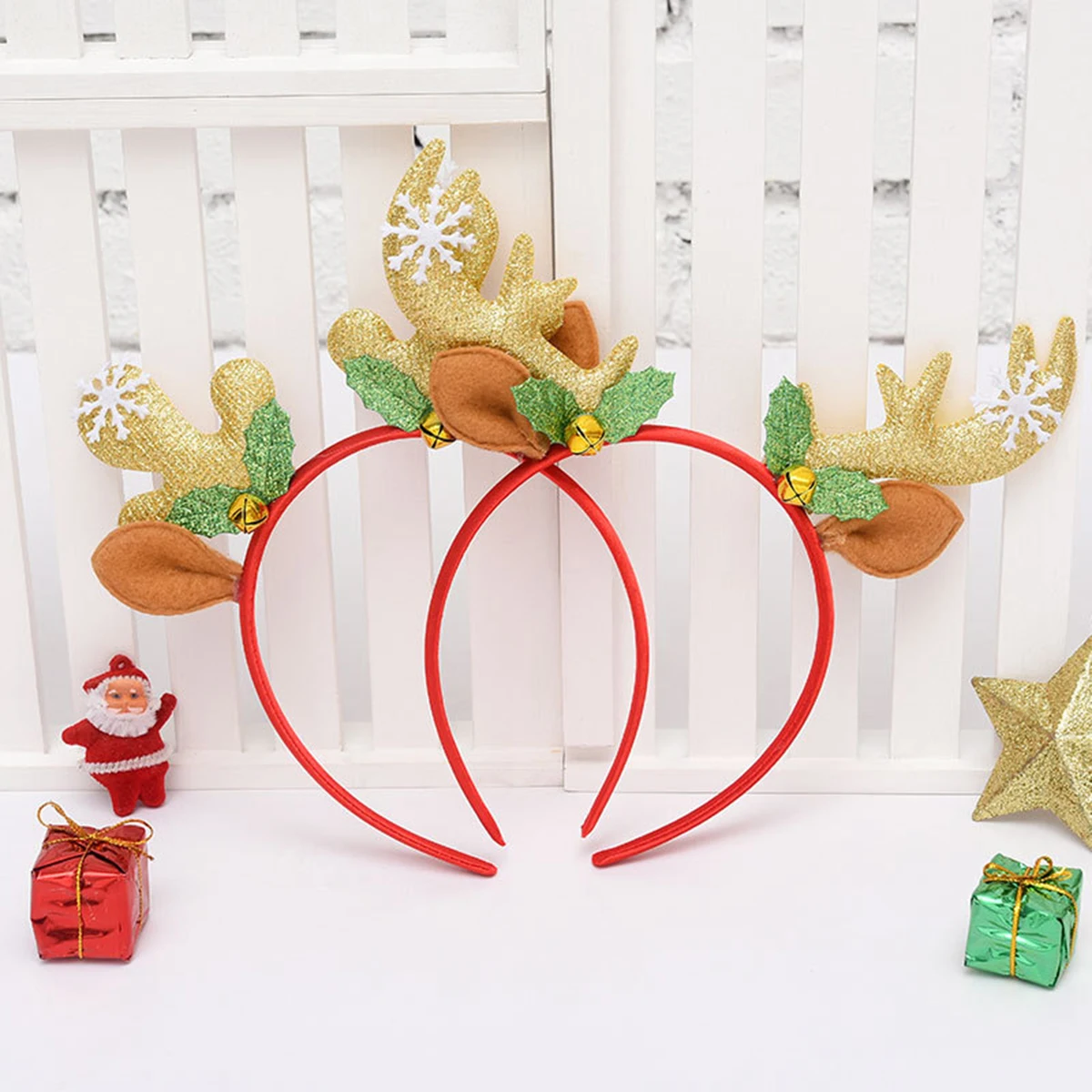 Ободок для волос в виде рогов Санта-Клауса лося 2 шт. | Тематическая одежда и