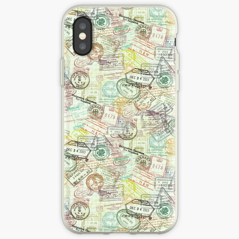 Паспортные штампы для iphone 11 X XS Max XR Cute Cat Tom чехол 8 7 6 6S Plus Мягкий силиконовый