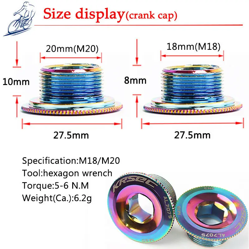 M18/M20 крышка шатуна винтовая алюминиевая для горного велосипеда подходит
