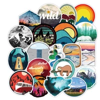 1050pcs forest hiking camping sticker outdoor travel beautiful scenery decal sticker to diy water bottle phone laptop