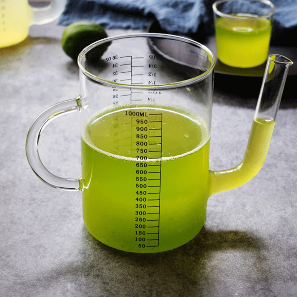 

Filter Oil Glass Kettle with Scale Heat-resistant Cold Water Kettle Household Glass Pot Simple Cold Water Container (500ml